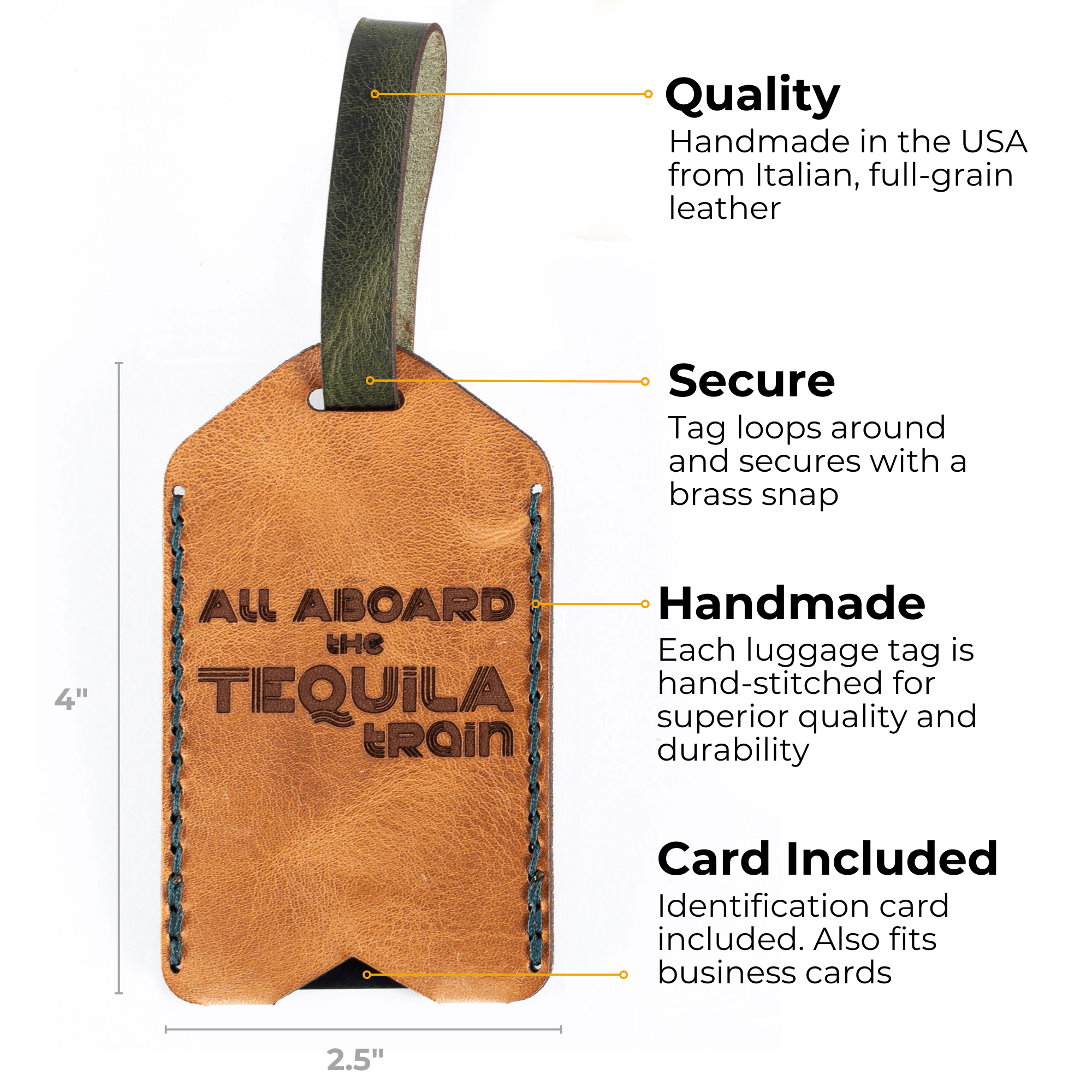 Handmade top luggage tags