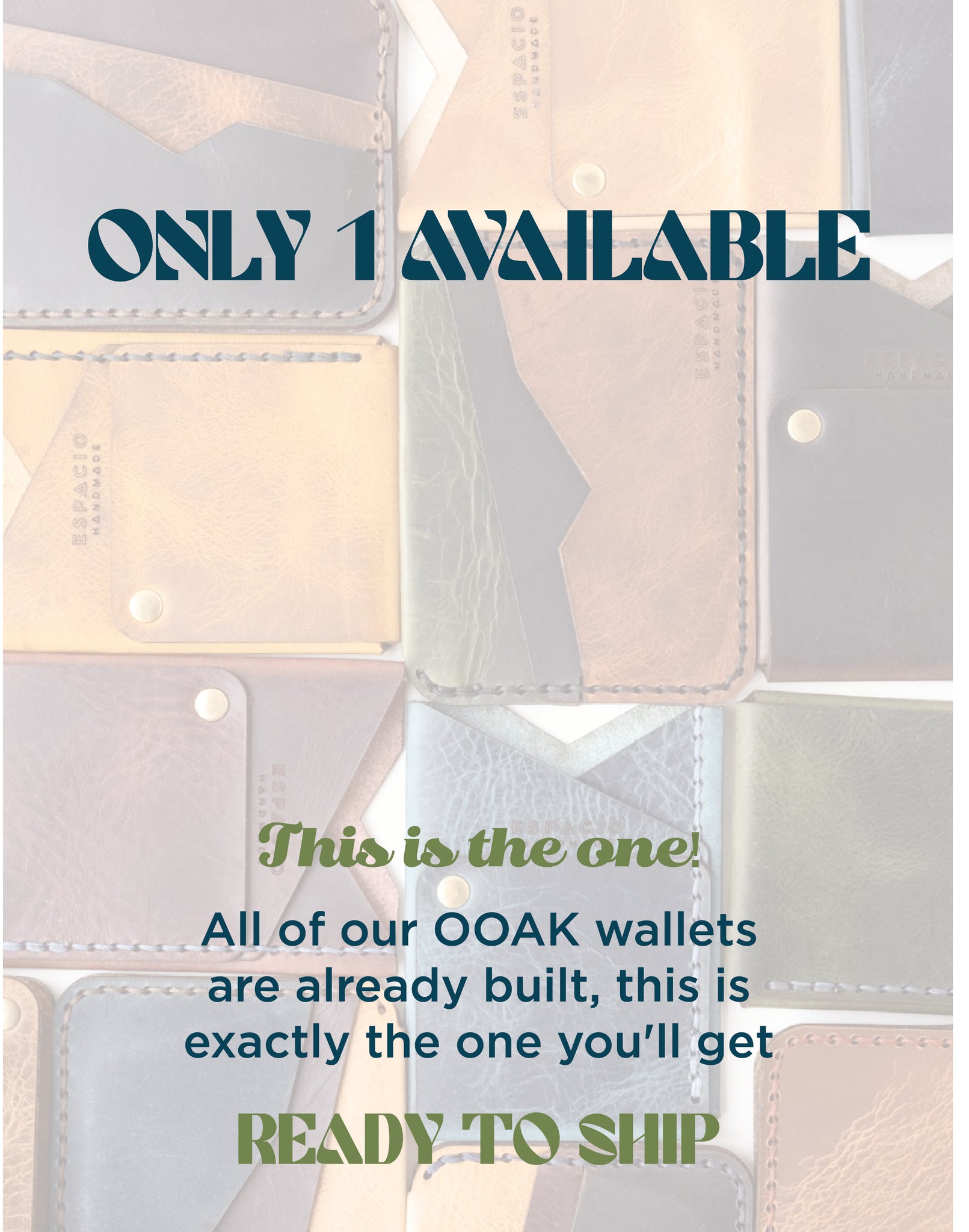 Bandera Folded 2-Pocket Leather Wallet OOAK