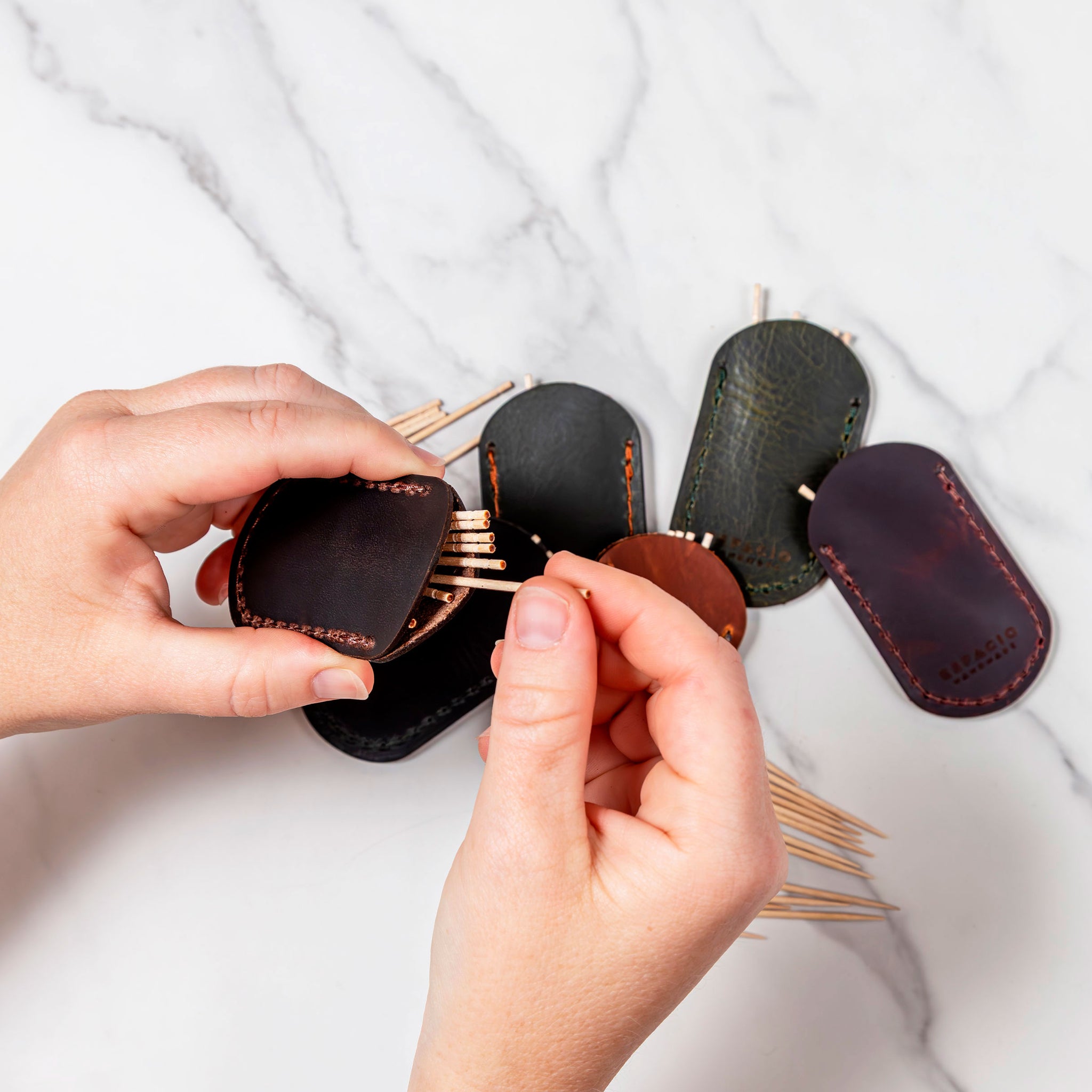 Leather Toothpick Pouch – Mini Case