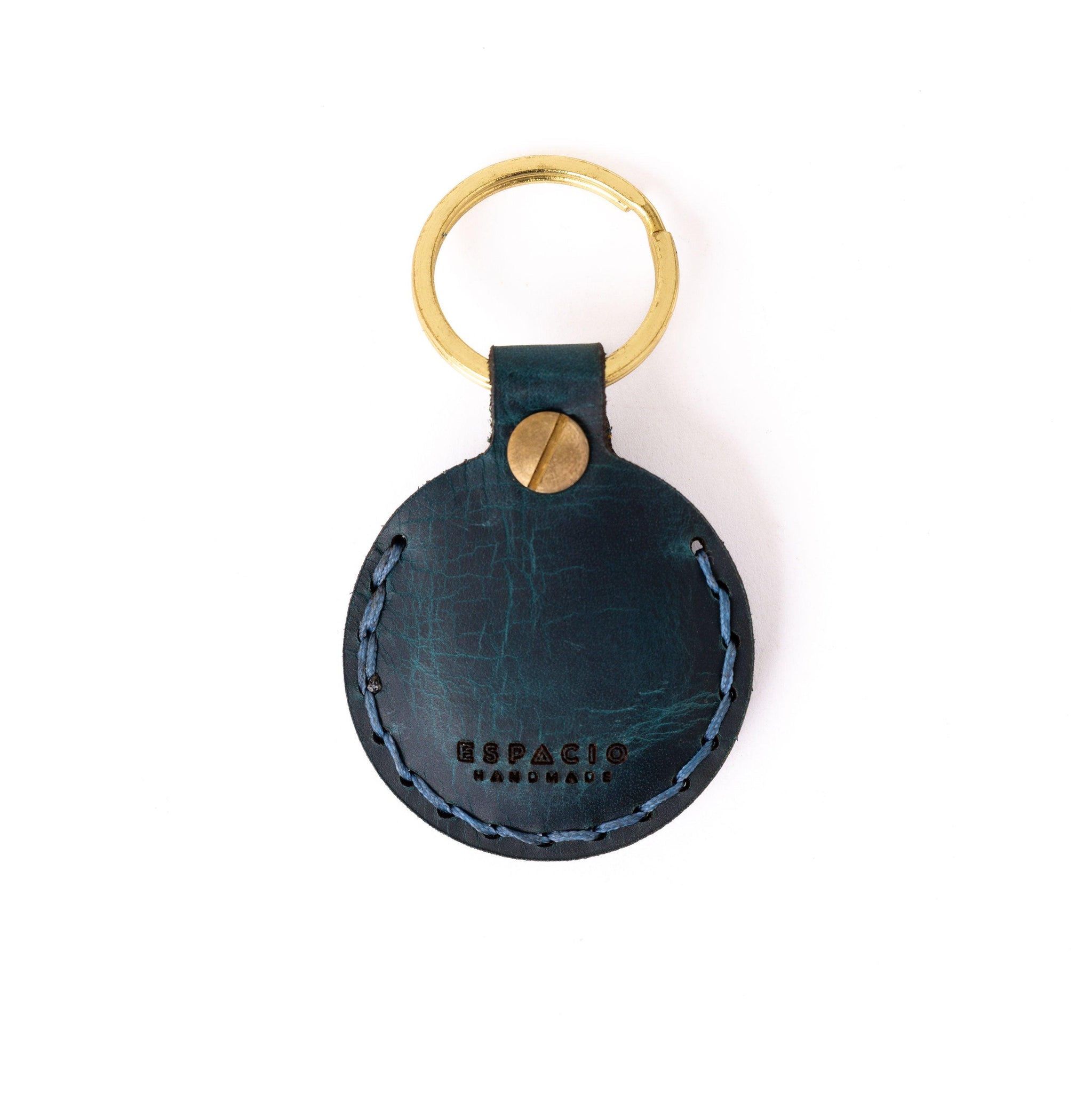 Leather AirTag Pouch Keychain