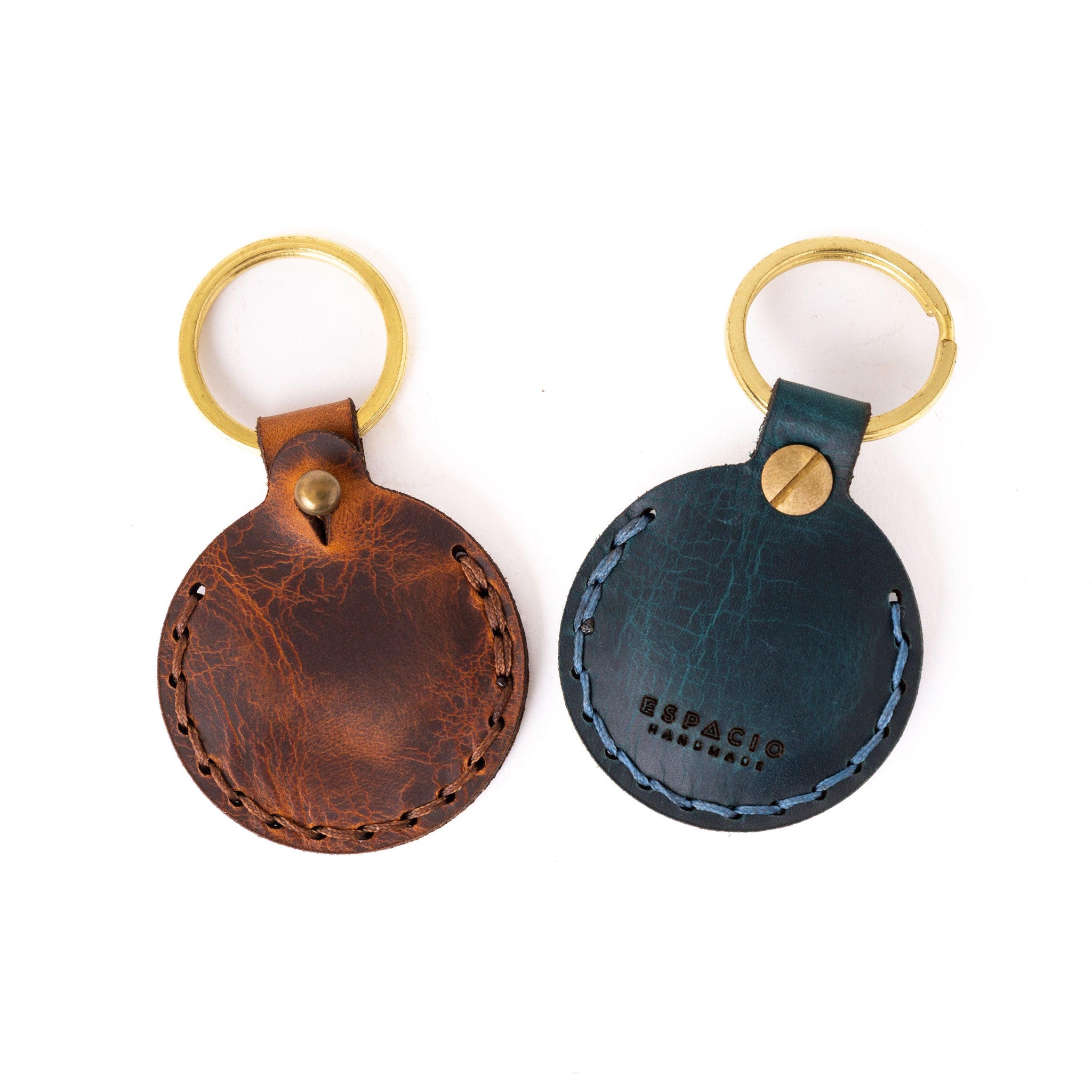 Leather AirTag Pouch Keychain