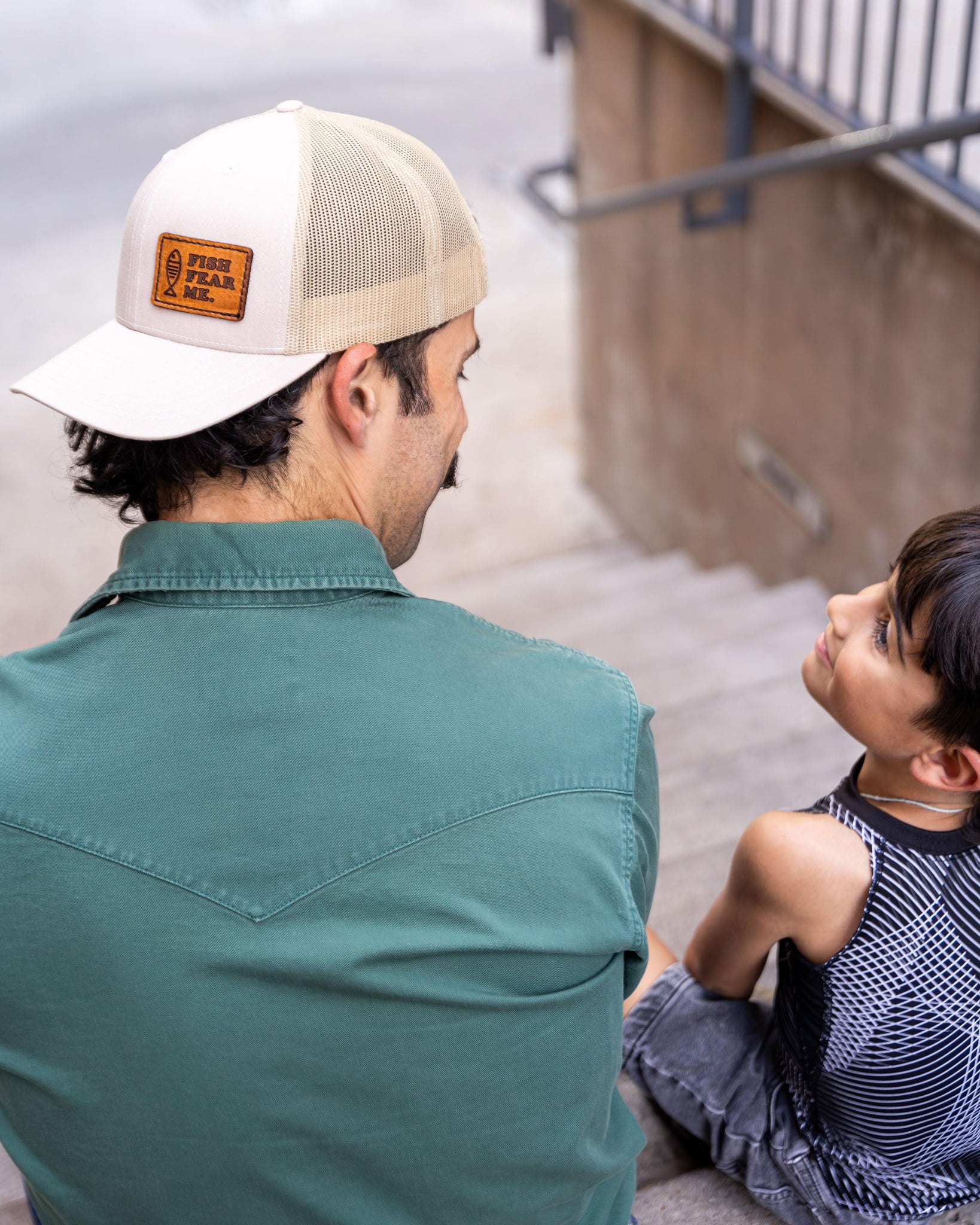 Fish Fear Me Hat with Leather Patch