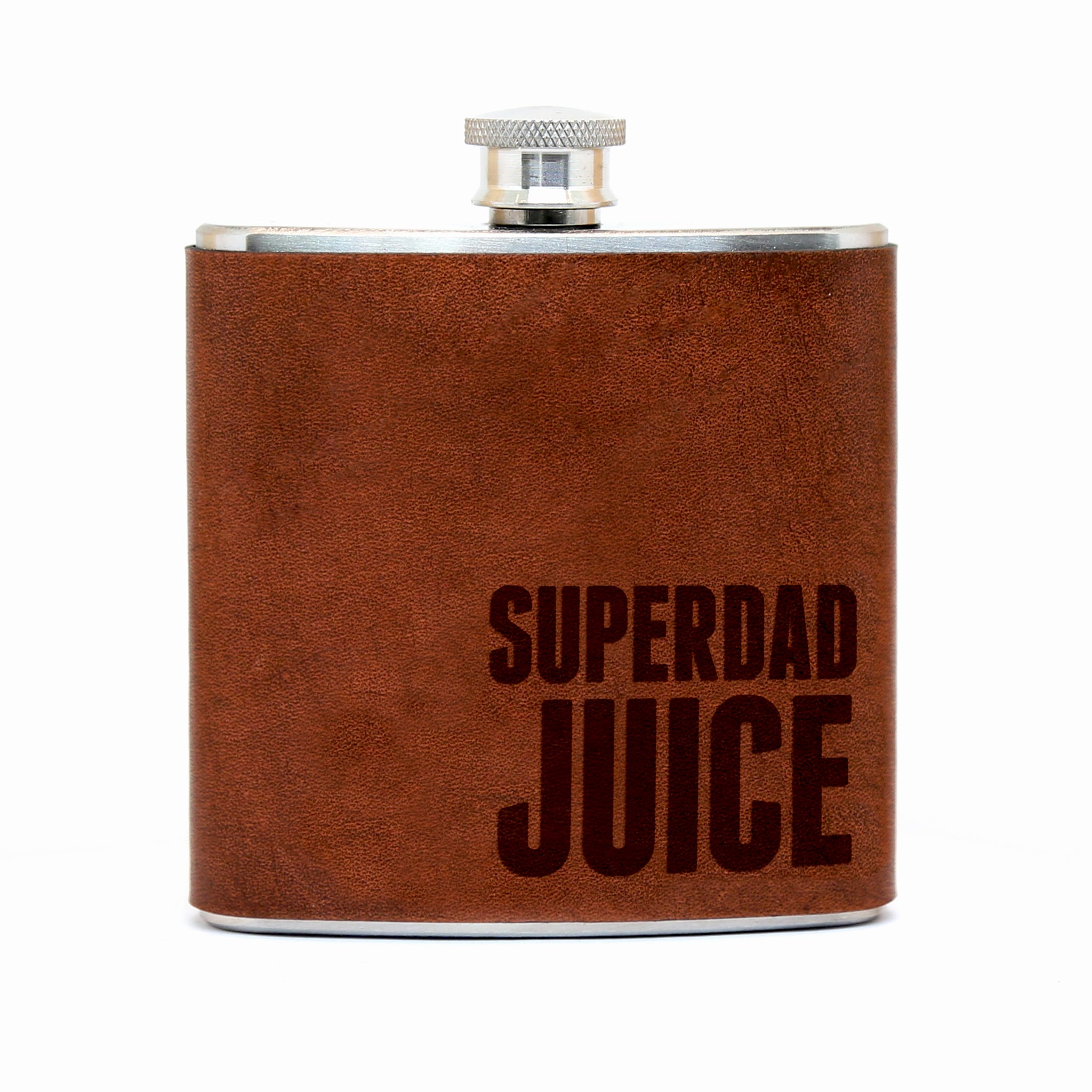 SuperDad Juice Leather Hip Flask