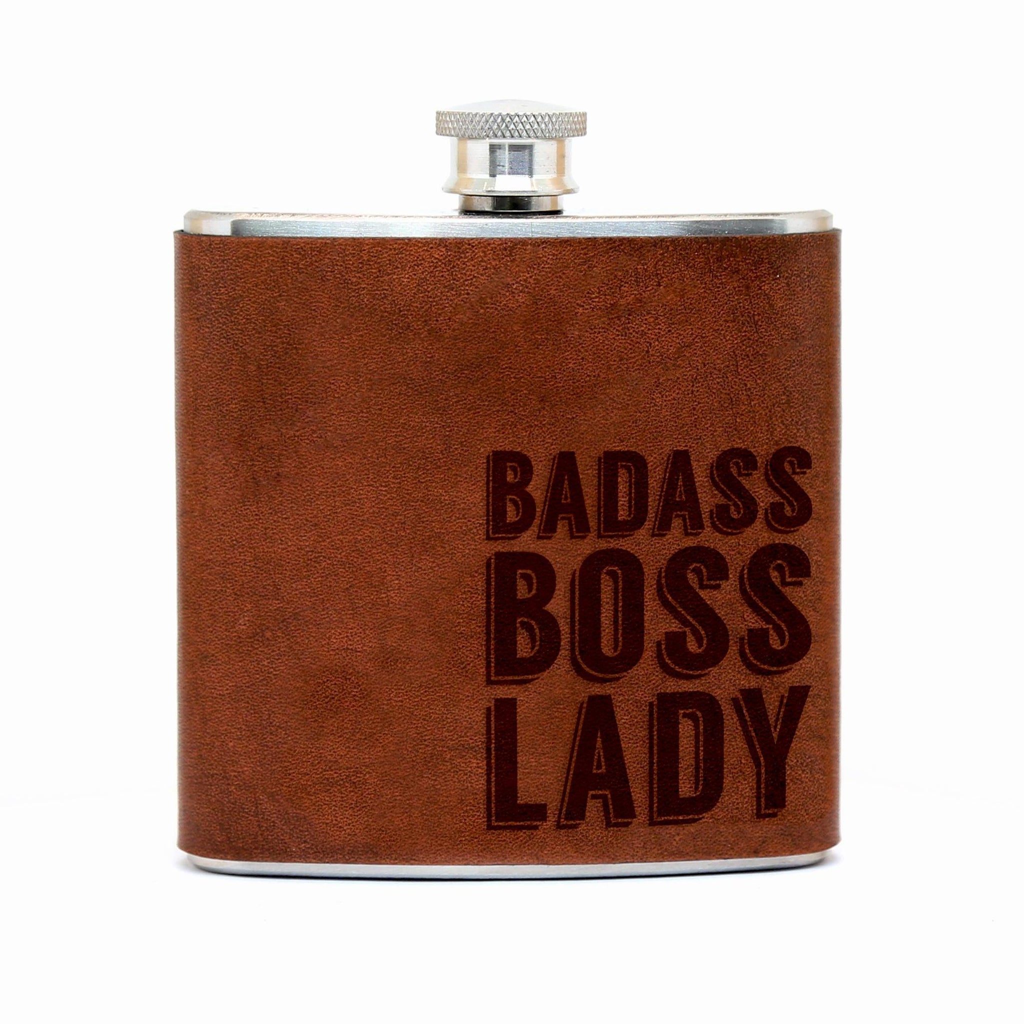 Badass Boss Lady Flask - Espacio Handmade