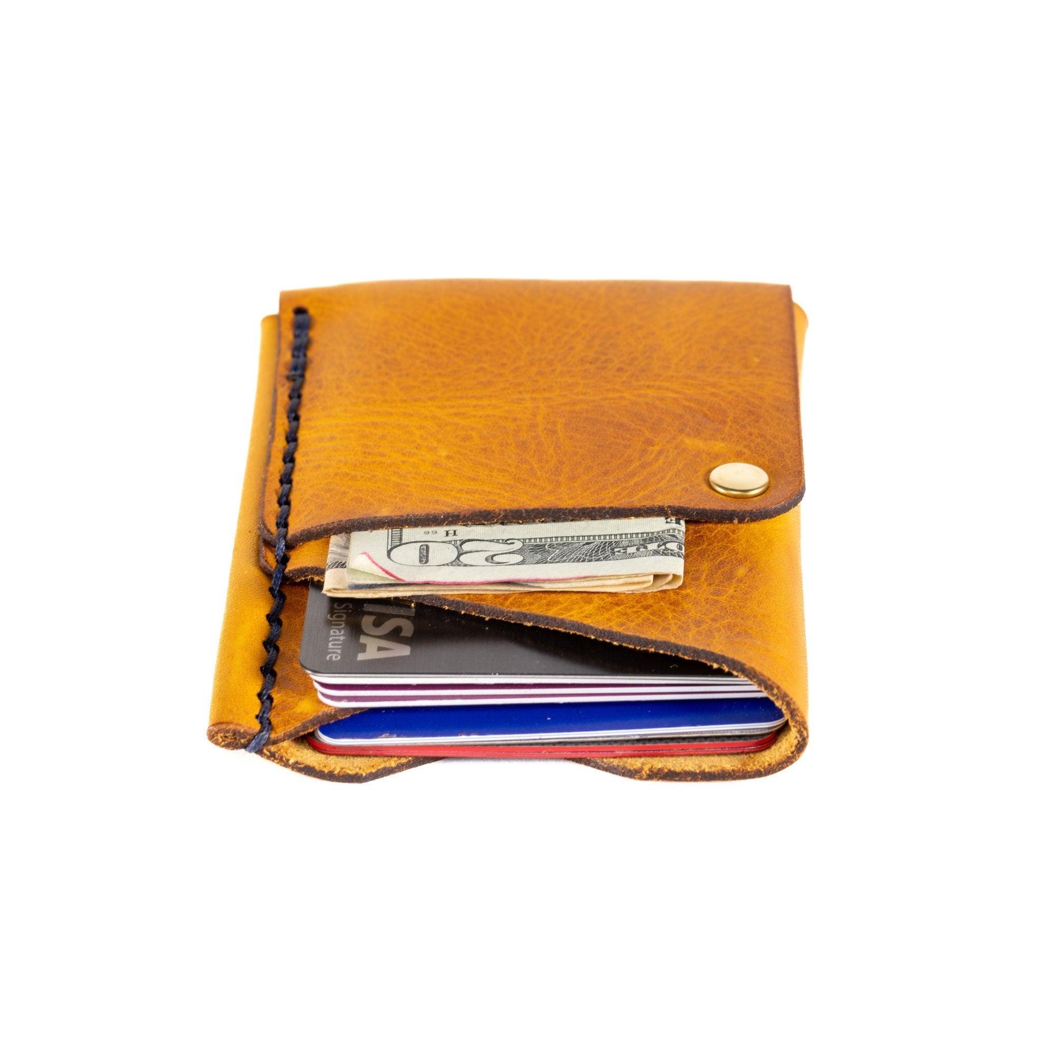 Big Spender Leather Wallet in Butterscotch - Espacio Handmade