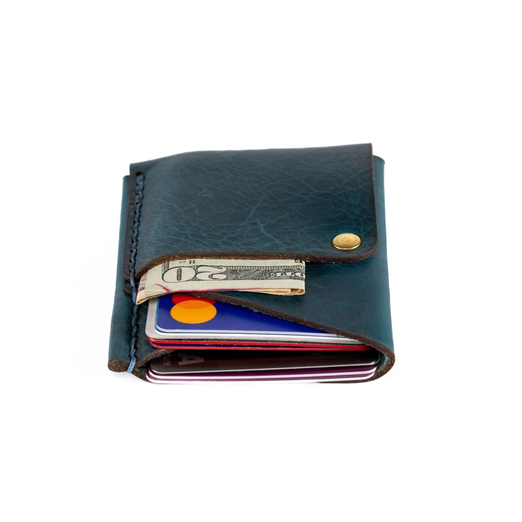 Big Spender Leather Wallet in Caribbean - Espacio Handmade