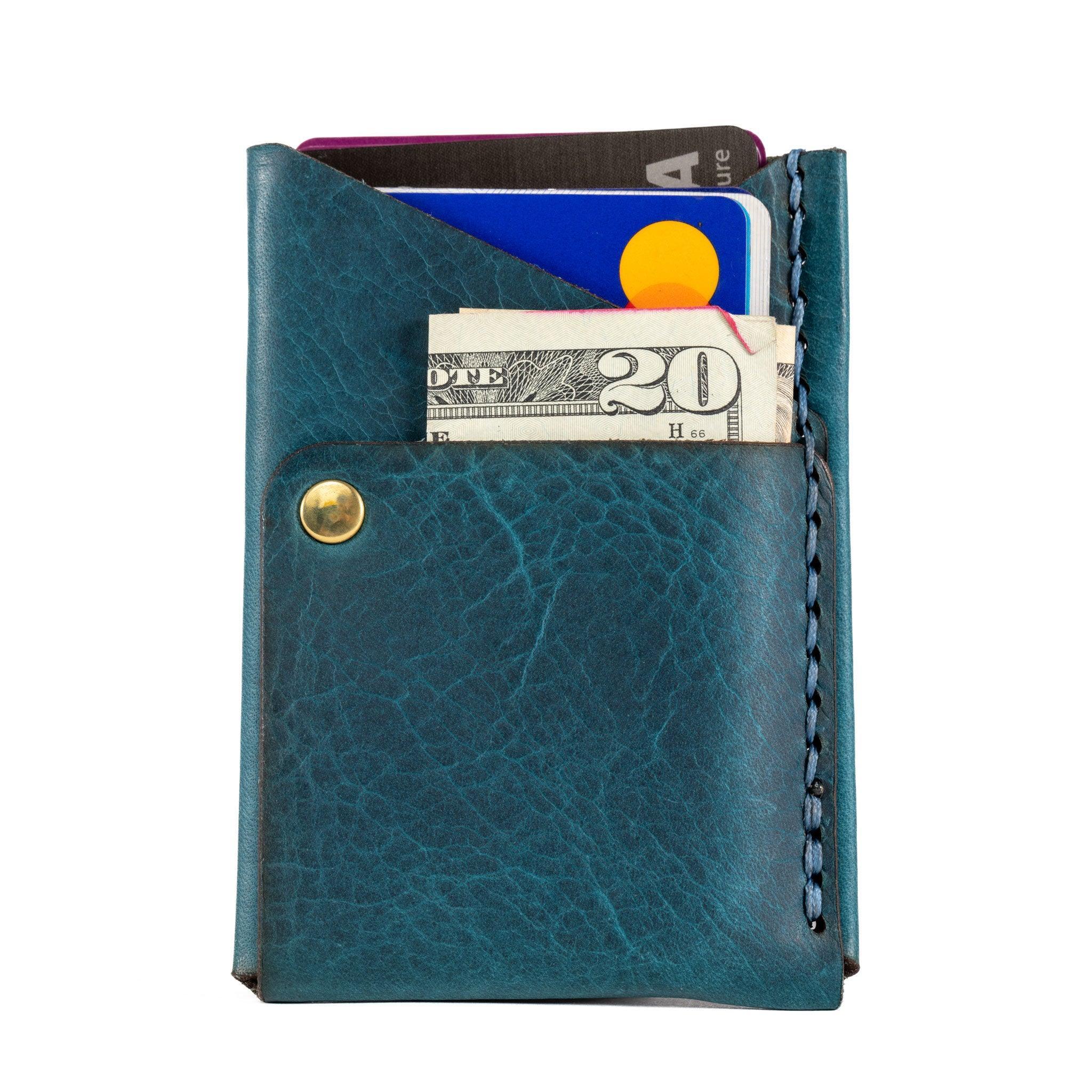 Big Spender Leather Wallet in Caribbean - Espacio Handmade