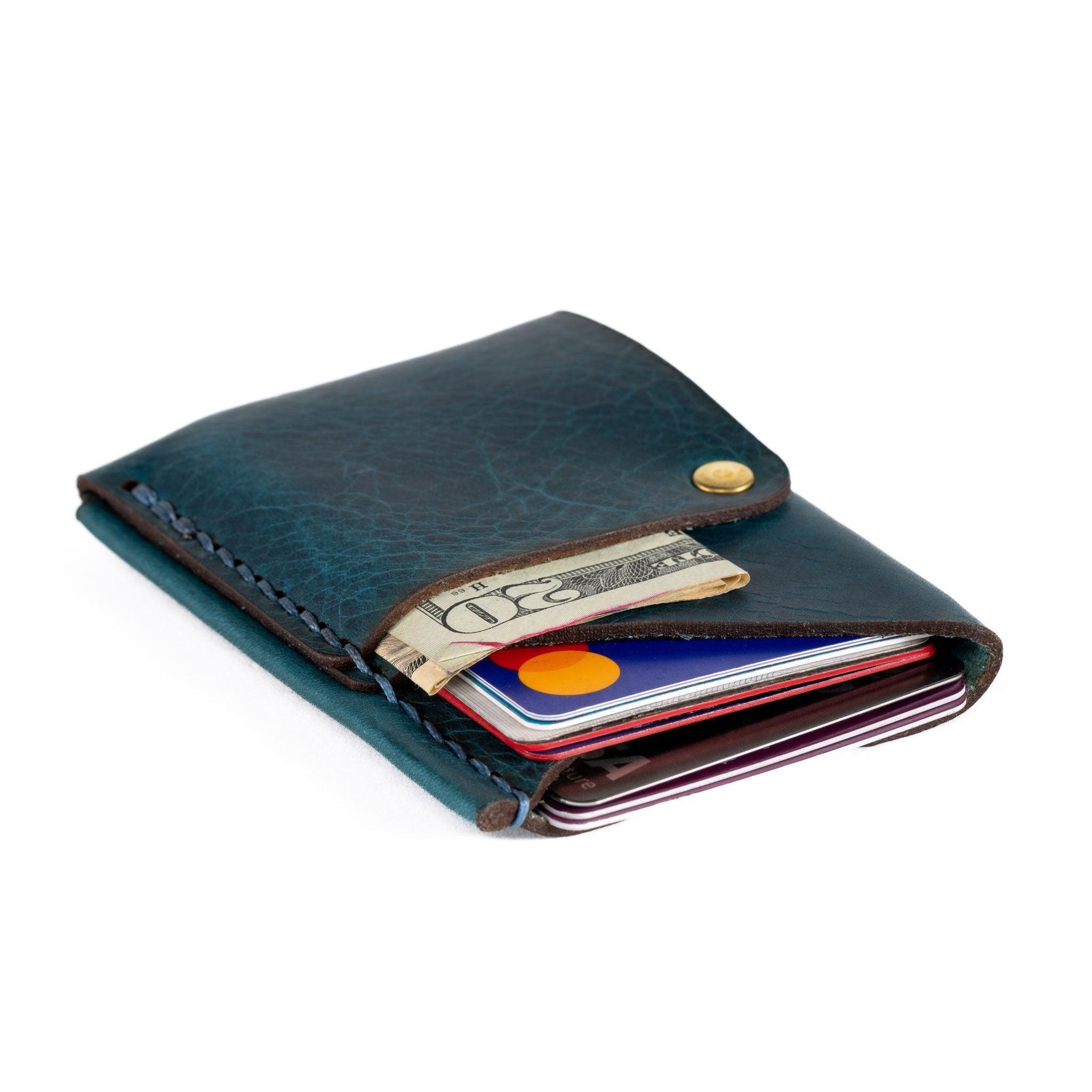 Big Spender Leather Wallet in Caribbean - Espacio Handmade