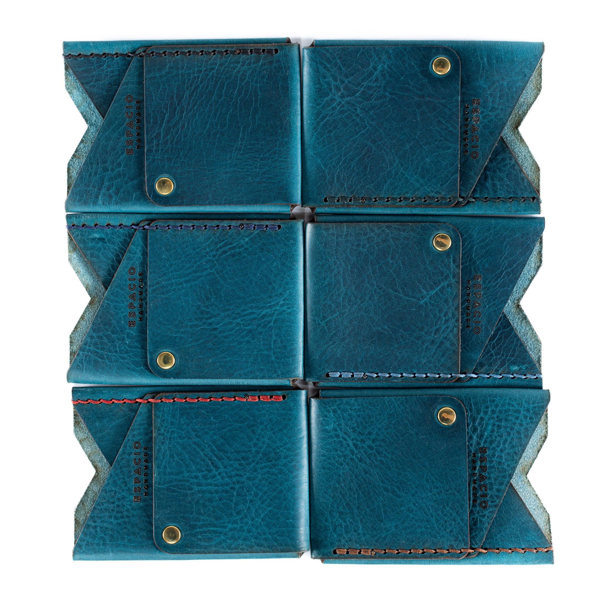 Big Spender Leather Wallet in Caribbean - Espacio Handmade