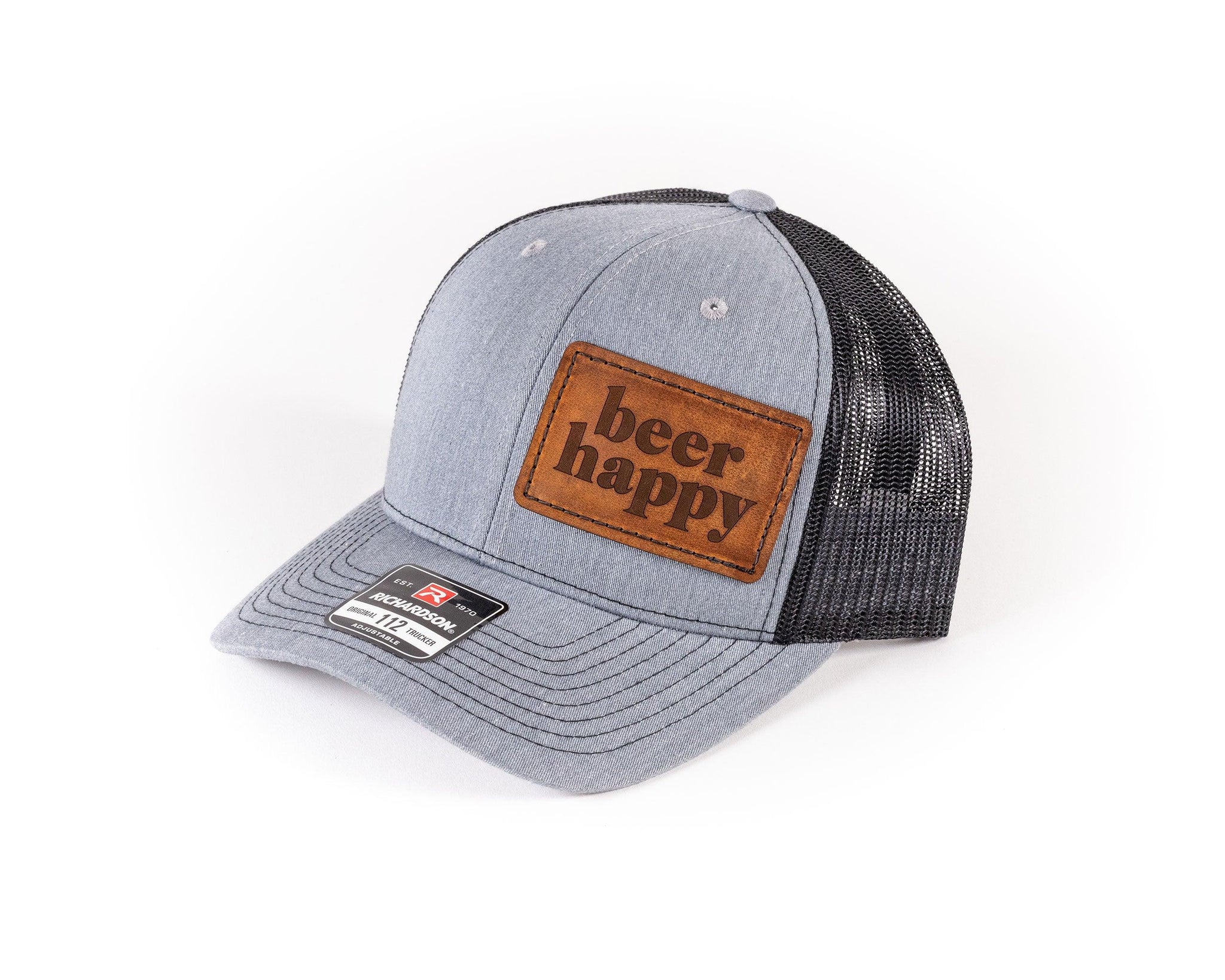 Beer Happy Hat with Leather Patch Richardson - Espacio Handmade