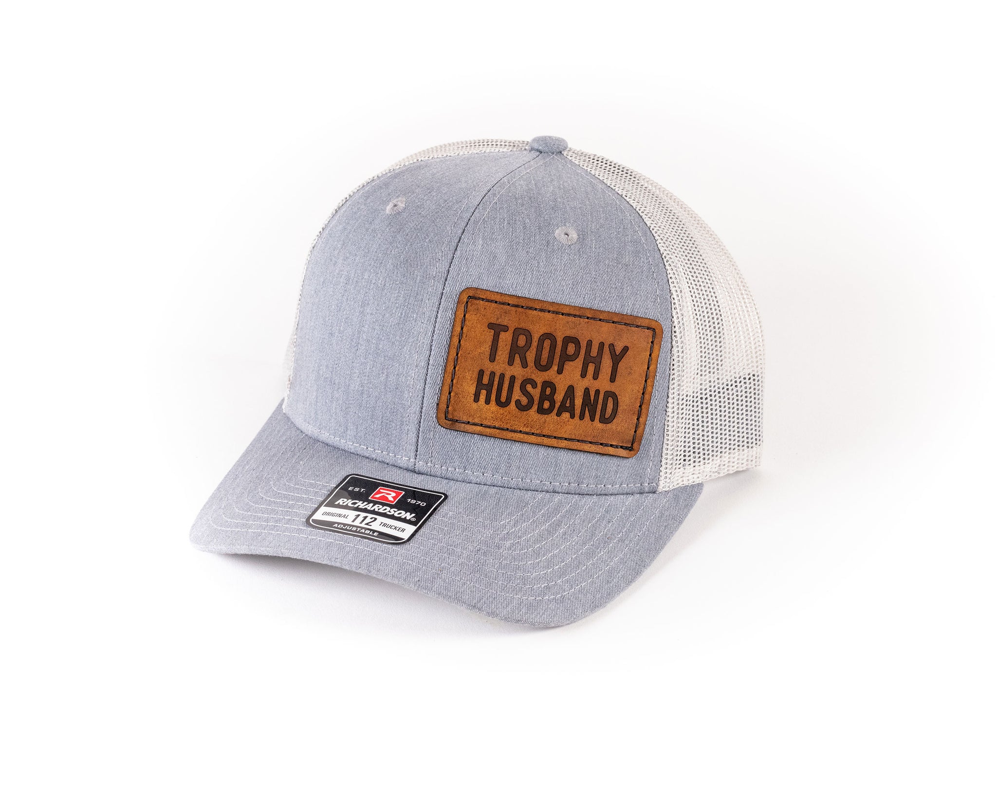 Trophy Husband Hat with Leather Patch