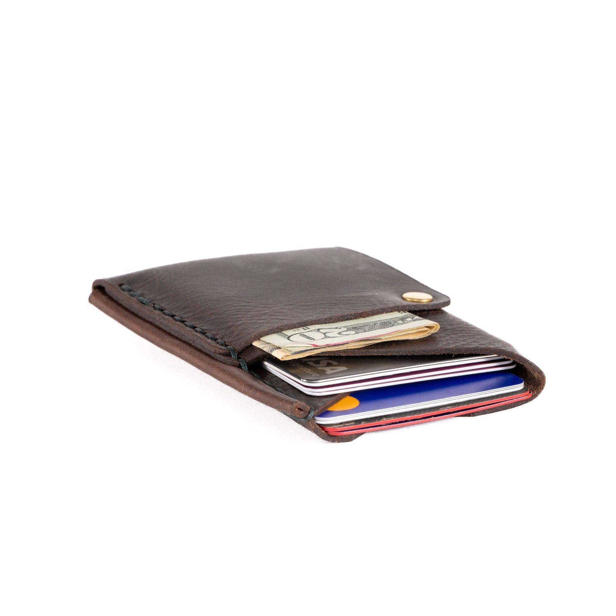 Big Spender Leather Wallet in Espresso - Espacio Handmade