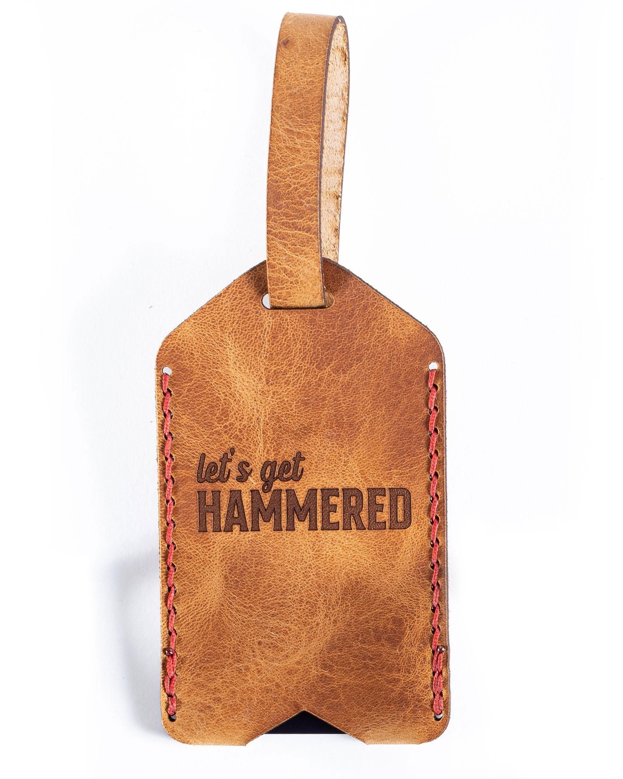 Leather luggage tags with initials cheap