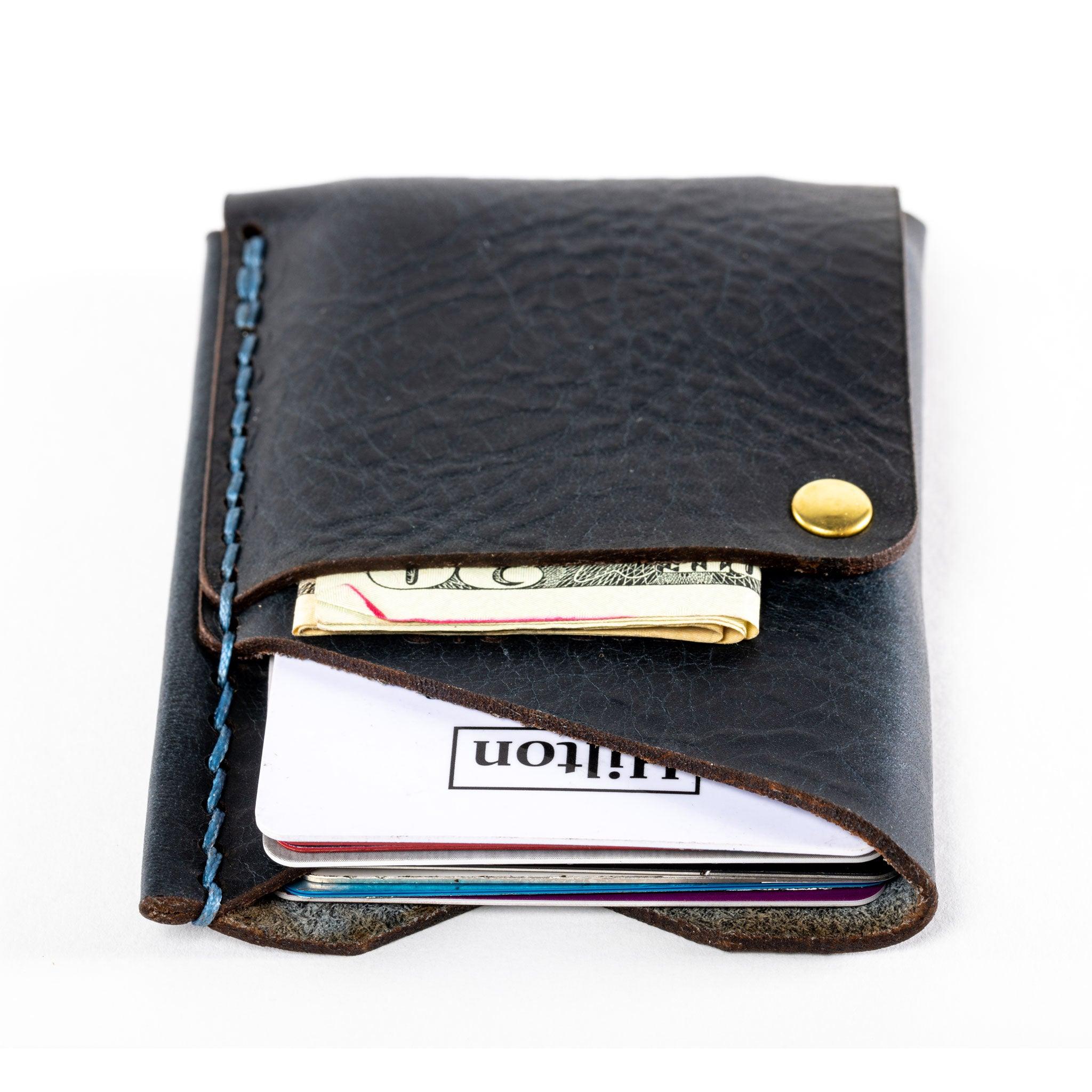 Big Spender Leather Wallet in Midnight - Espacio Handmade