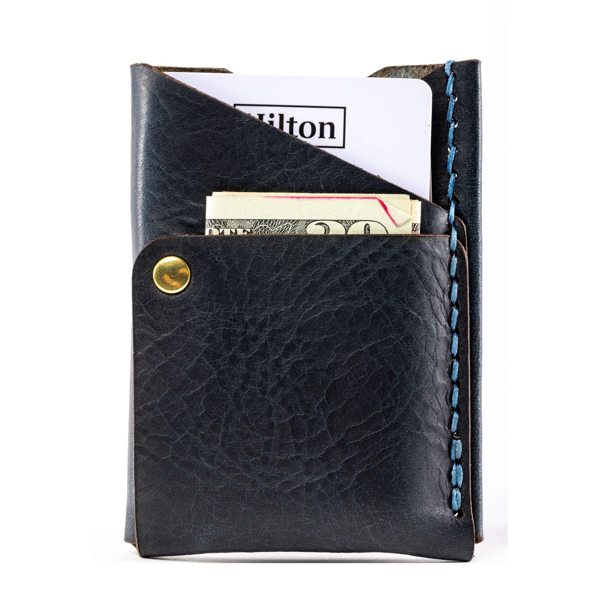 Big Spender Leather Wallet in Midnight - Espacio Handmade