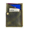 Big Spender Leather Wallet in Olive - Espacio Handmade