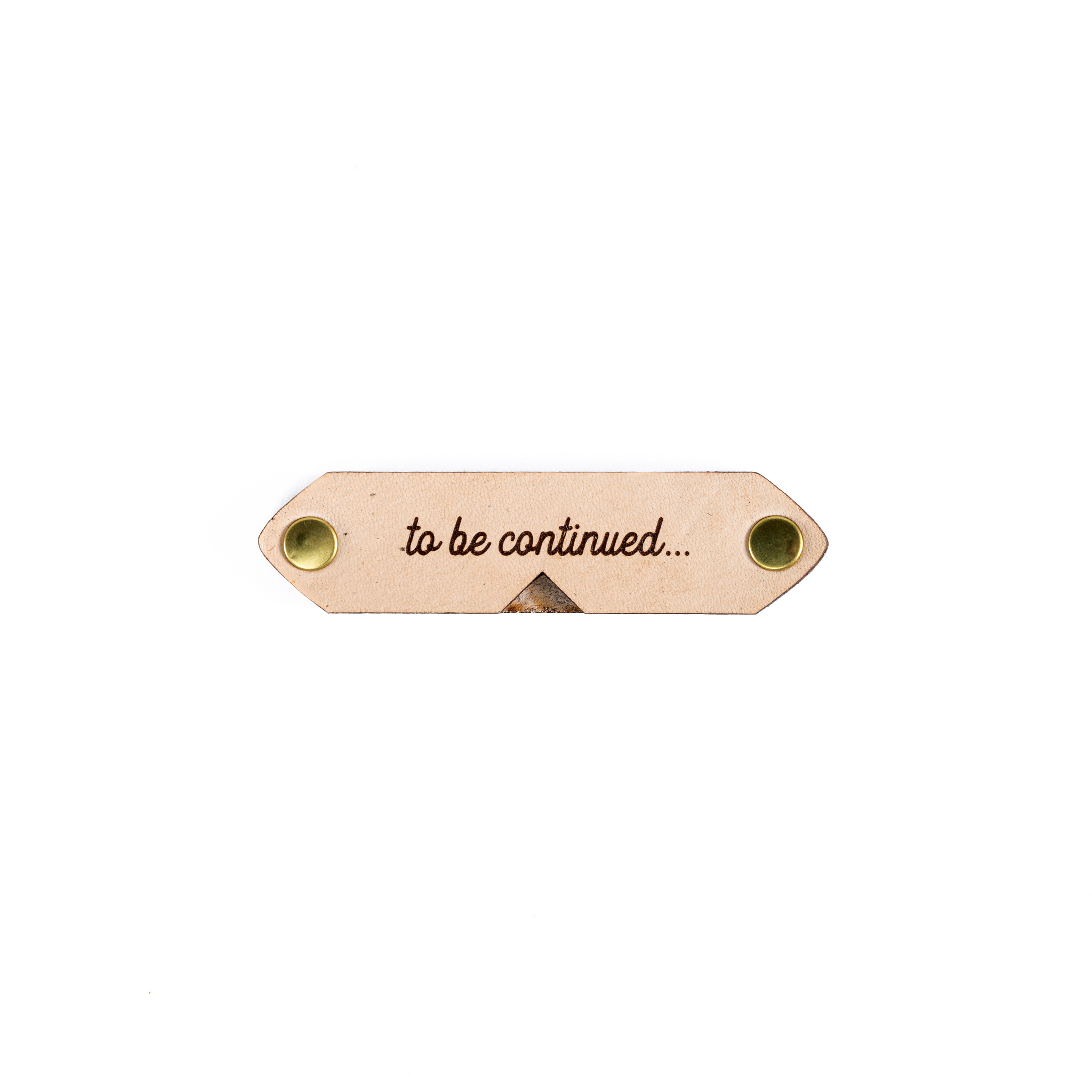 To Be Continued... Corner Leather Bookmark