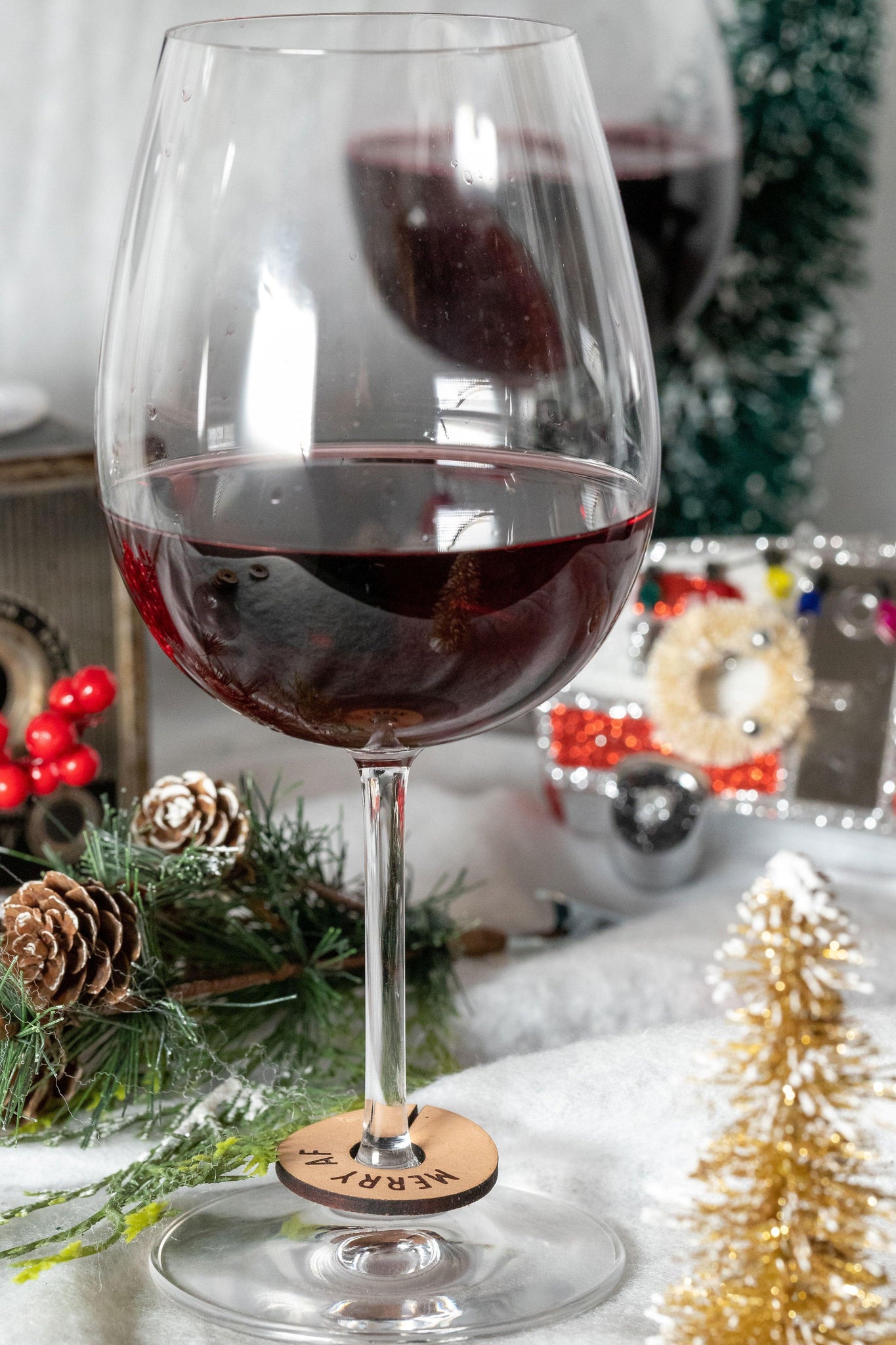 Holiday Wine Charms - Espacio Handmade